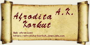 Afrodita Korkut vizit kartica